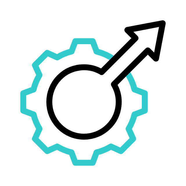 gear with an arrow as a GIF to express maintenance and website care