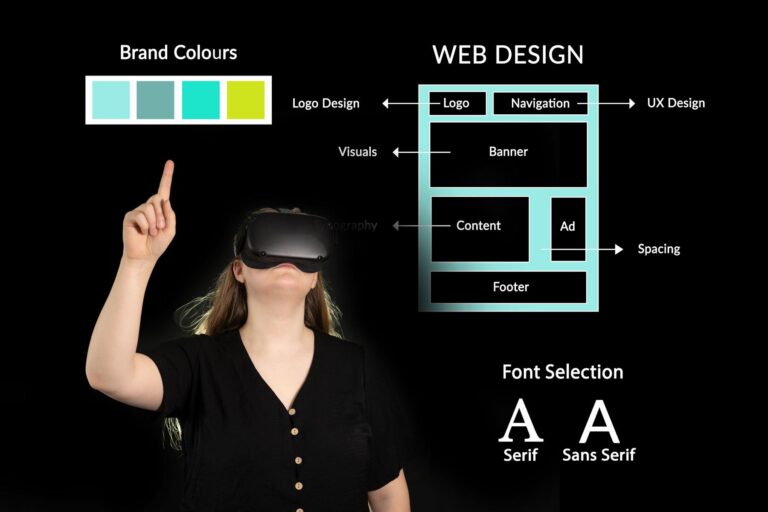 Virtual Learning - Female Web Designer - a woman wearing a virtual virtual virtual virtual virtual v