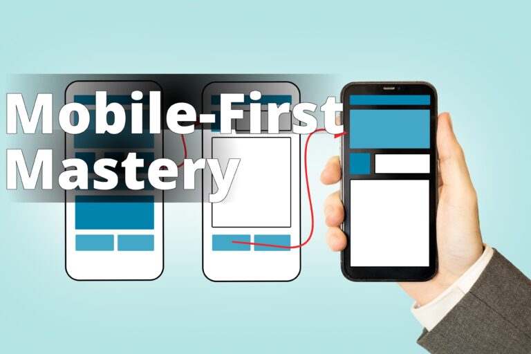 Mobile-First Design: Why It’s Great and Why It Sucks 1 Mobile UX Design Optimisation - a person holding a phone with a screen showing a mobile screen